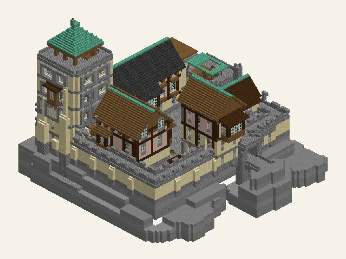 Cliffside Workshop Keep: seen from the south-west