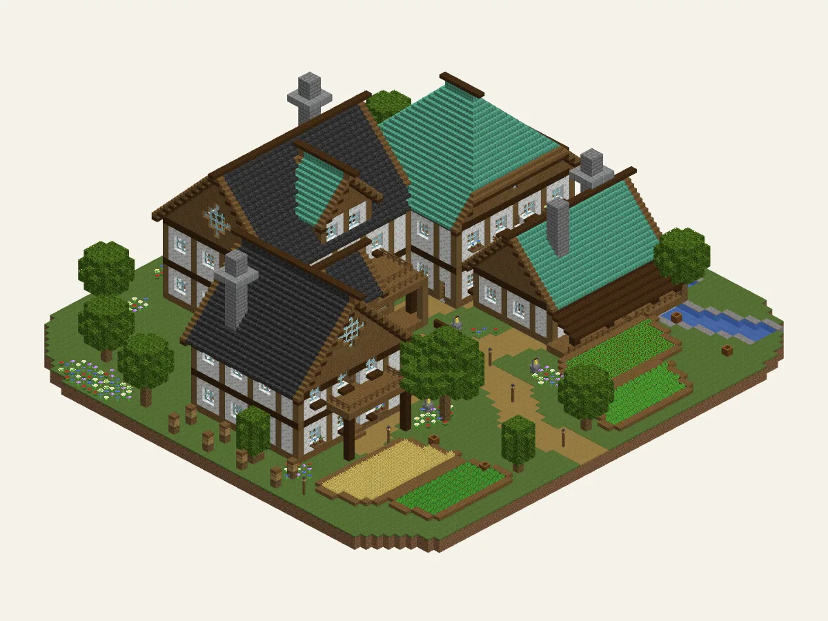 Creekside Wheat Manor: seen from the south-west