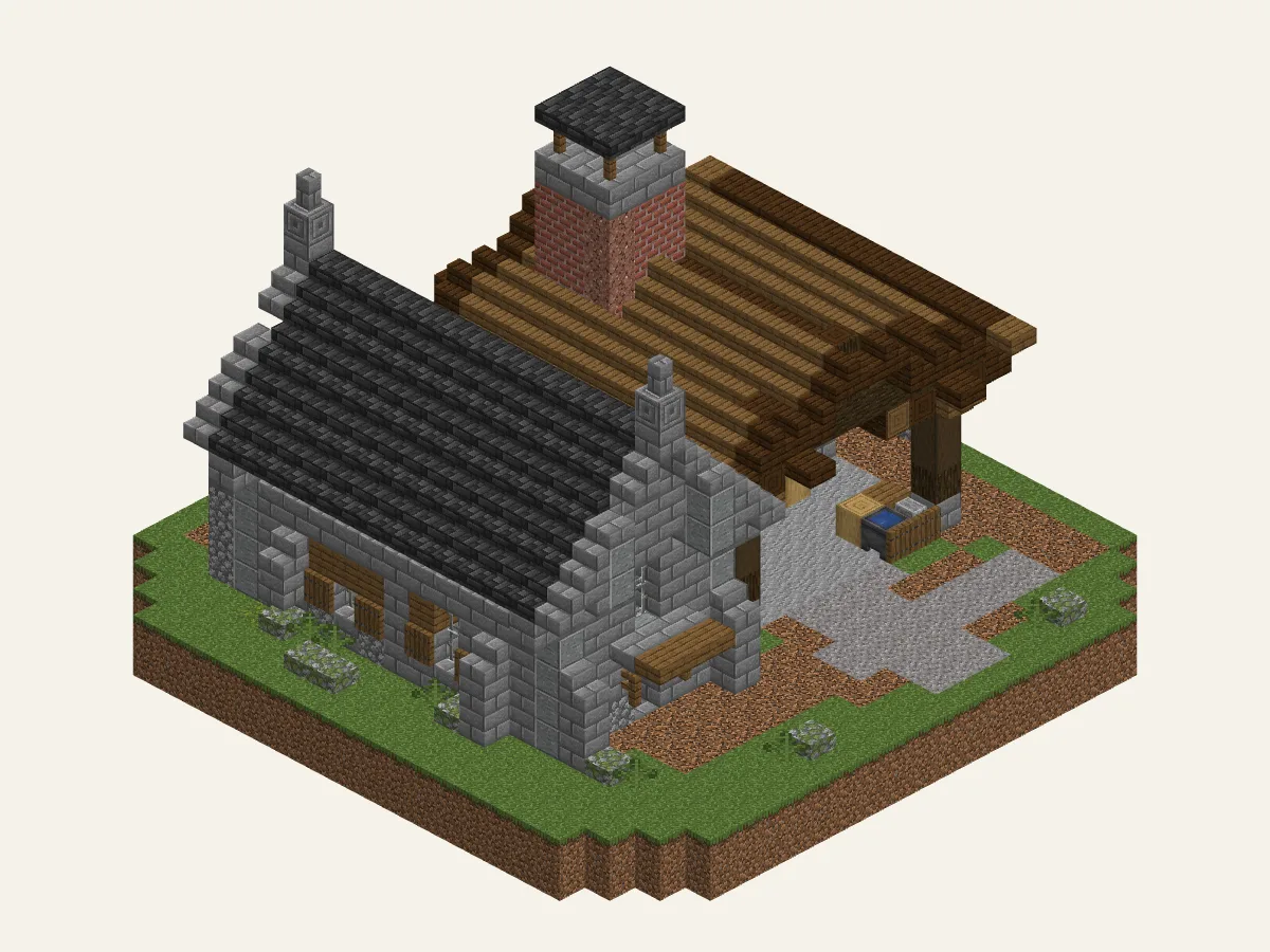 Fieldstone Cottage: seen from the south-west